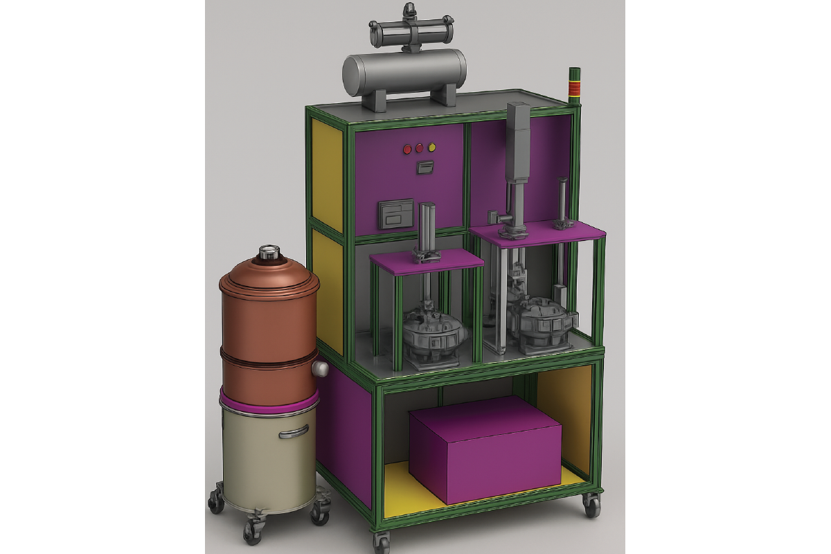 Oil Spray and Punching Machine